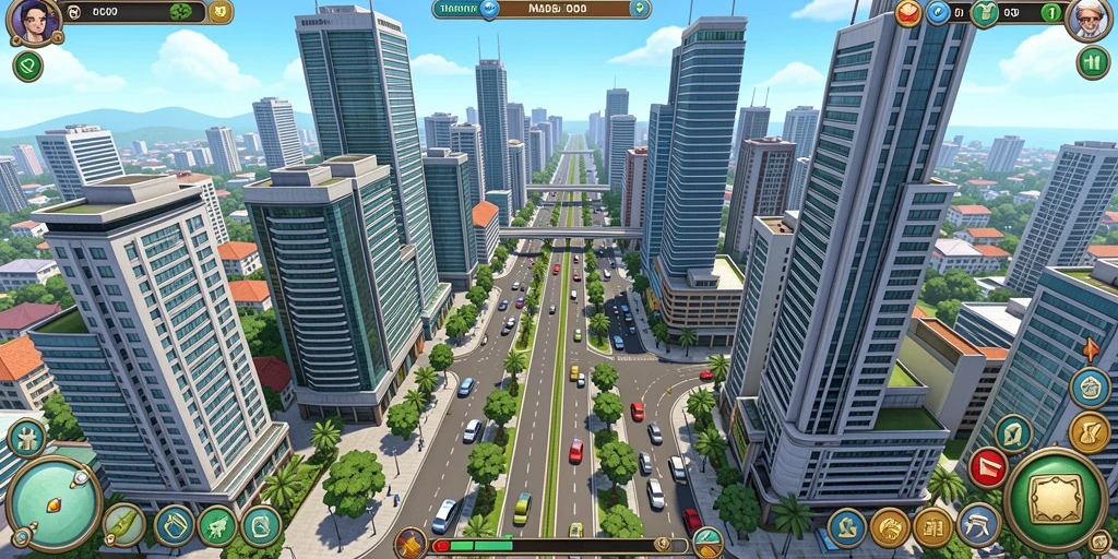 Tampilan utama dengan pilihan mode permainan.