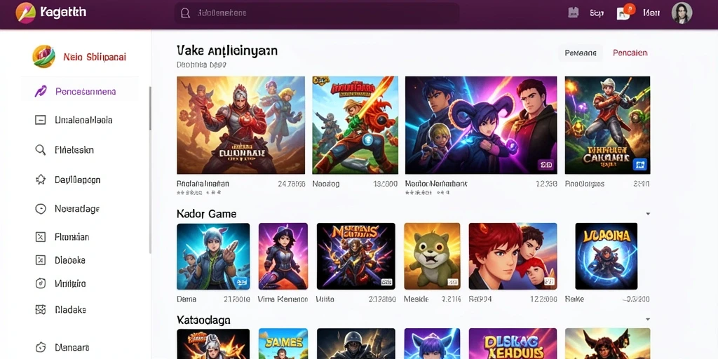 Screenshot menunjukkan karakter utama di dalam pertarungan epik.